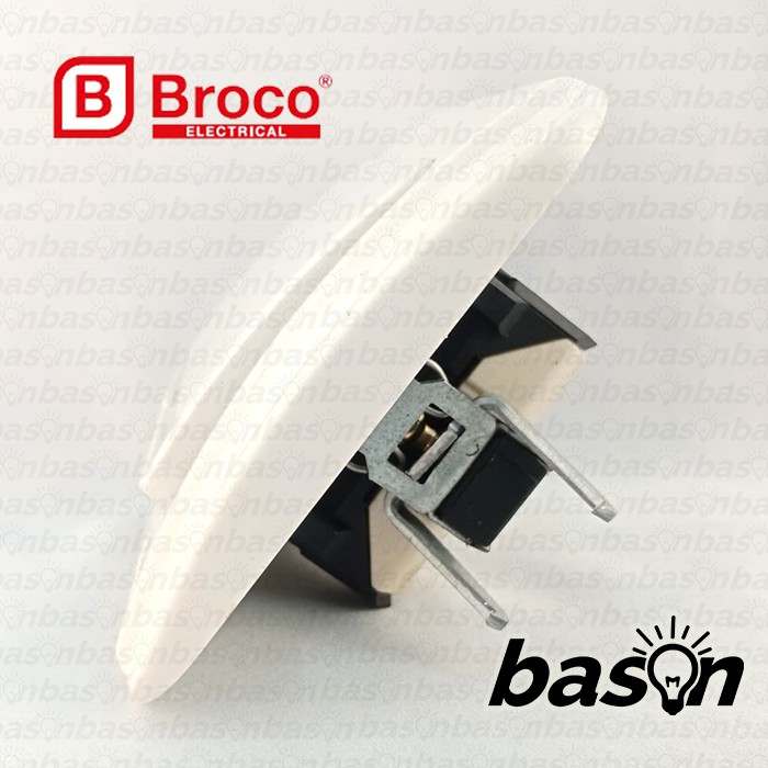 BROCO Galleo White / Putih G163 | Saklar Hotel 1 Gang 2 Way Switch