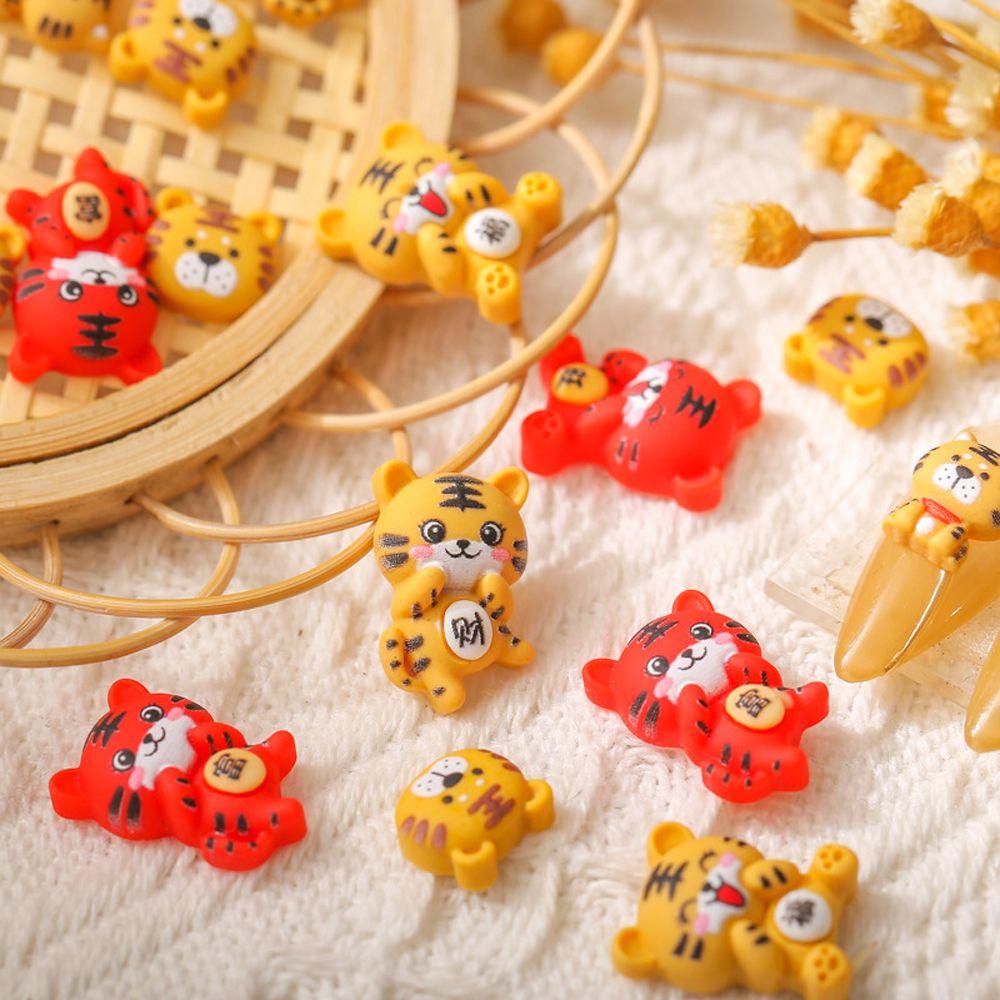 MXBEAUTY Kartun Dekorasi Nail Art Merah Fashion Kuning Resin Manicure Aksesoris|Perhiasan Paku DIY