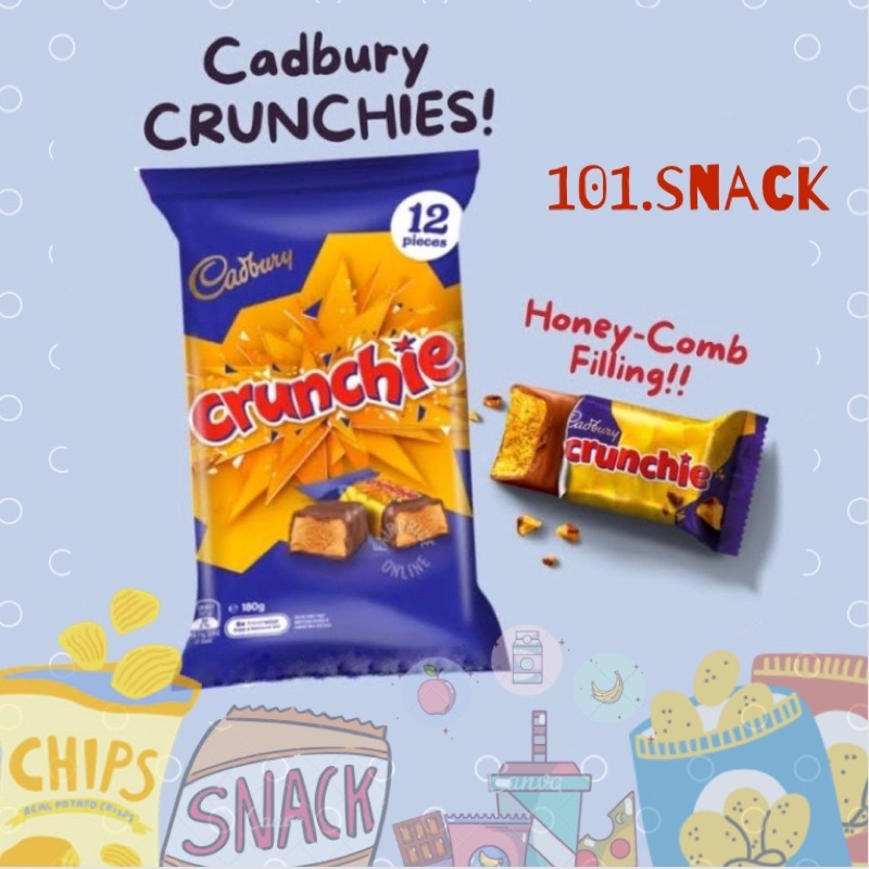 

Cadbury Crunchie Honey Comb Chocolate (ECER) Made in Australia