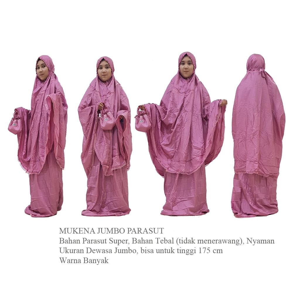 Mukena Parasut Warna Pink