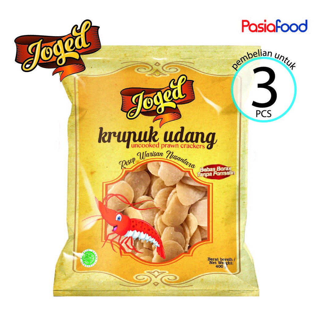 Pasiafood Krupuk Joged Kerupuk Udang Siap Goreng (3 Pcs)