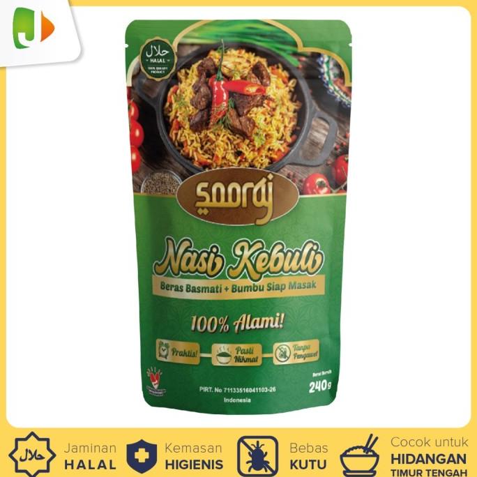 

,,,,,,,] Sooraj Nasi Kebuli Instant 240gr Beras Basmati+Bumbu Siap Masak-HALAL