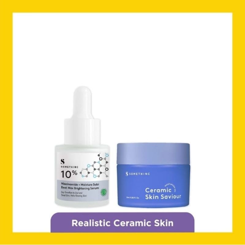 Somethinc Realistic Ceramic skin (niacinamide+sabi 10% 20ml , ceramic skin 25ml)