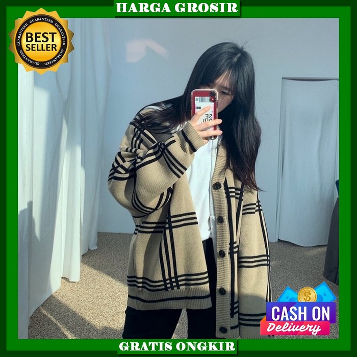 Outwear Kekinian Cardi Elegan Cardigan Wanita Terbaru Baju Atasan Dewasa Kardigan Import Premium Out