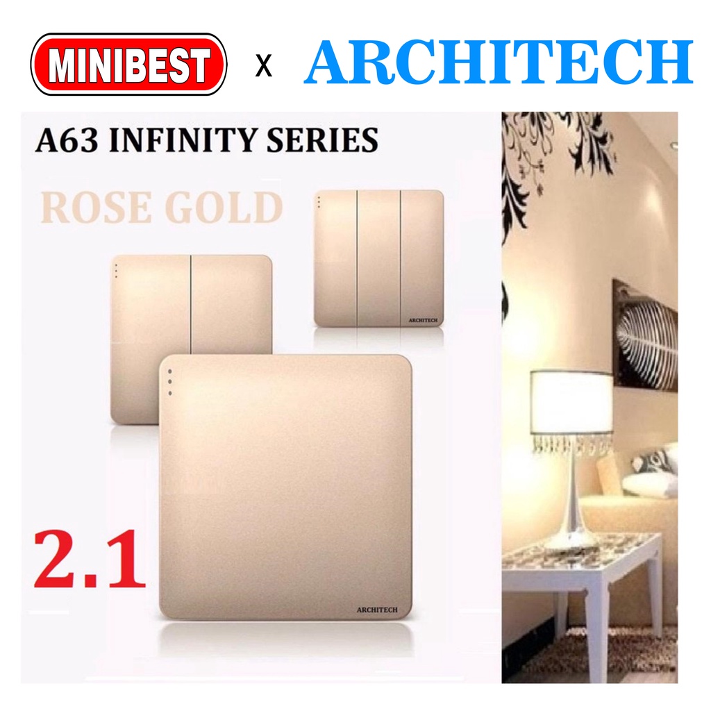 [MB] SAKLAR INFINITY GOLD A63 ARCHITECH /STOP KONTAK / SAKELAR / CETEKAN SAKLAR RUMAH