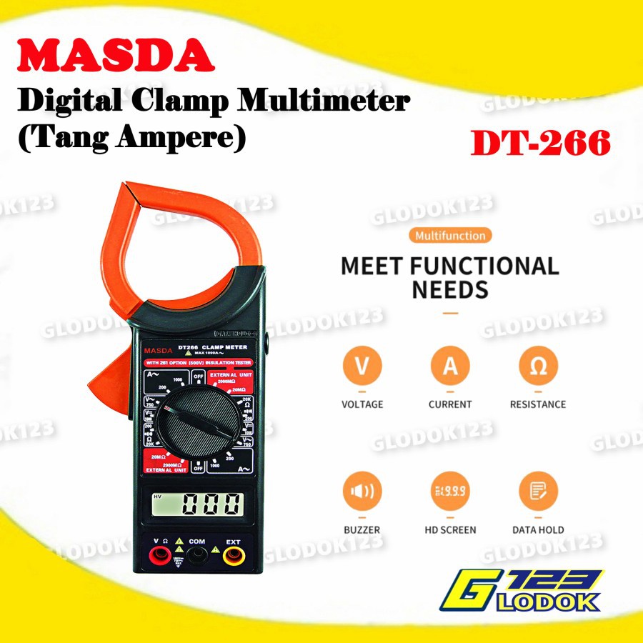 Multimeter Digital Multitester Avometer Tang Ampere Volt Clamp Listrik