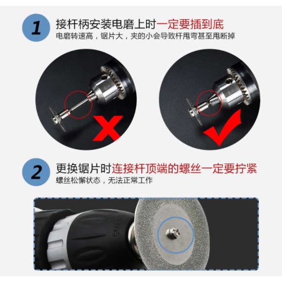 Mata Bor Gerinda Mini Grinder Drill Bit Cakram Potong Diamond Cutting 10Pcs Diamond Cutting Discs Kits Mini Diamond Saw for Drill