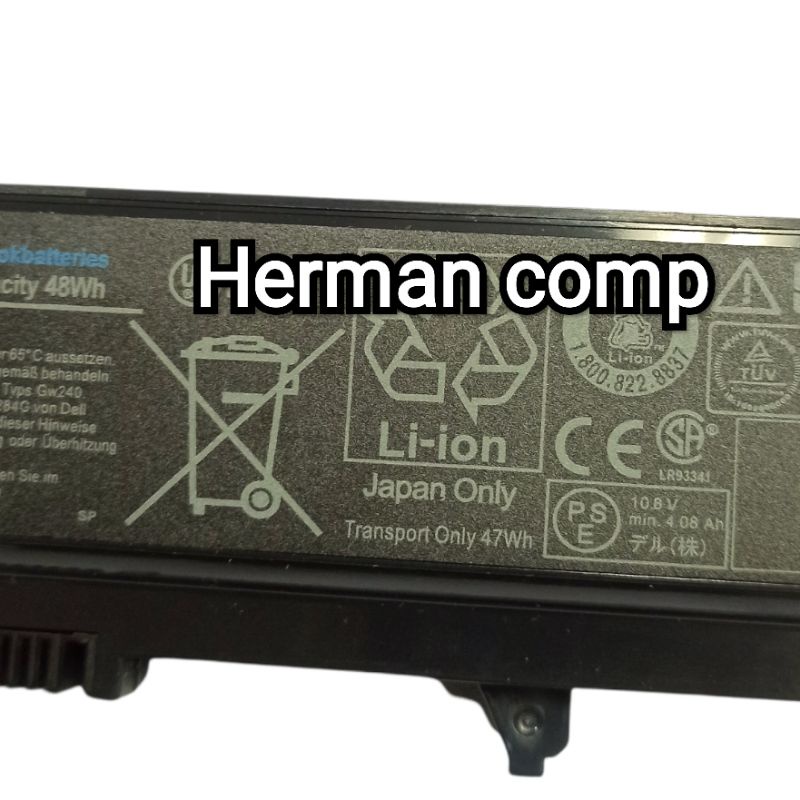 Original Baterai Dell Inspiron 1440 1440N 1525 1545 1546 1750 1750N K450N GW241 X284G