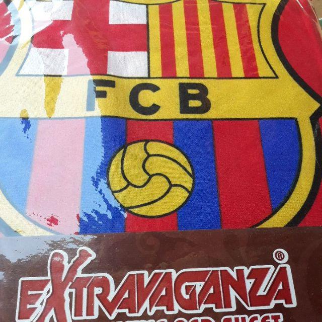 Sprei Motif Barcelona 3d Set 180x200 - Seprei Barcelona 3 Dimensi Plus Sarung Guling Bantal