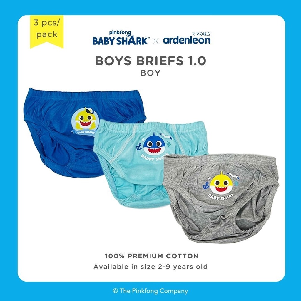 ARDENLEON x Pingfong Baby Shark Boys Briefs 1.0