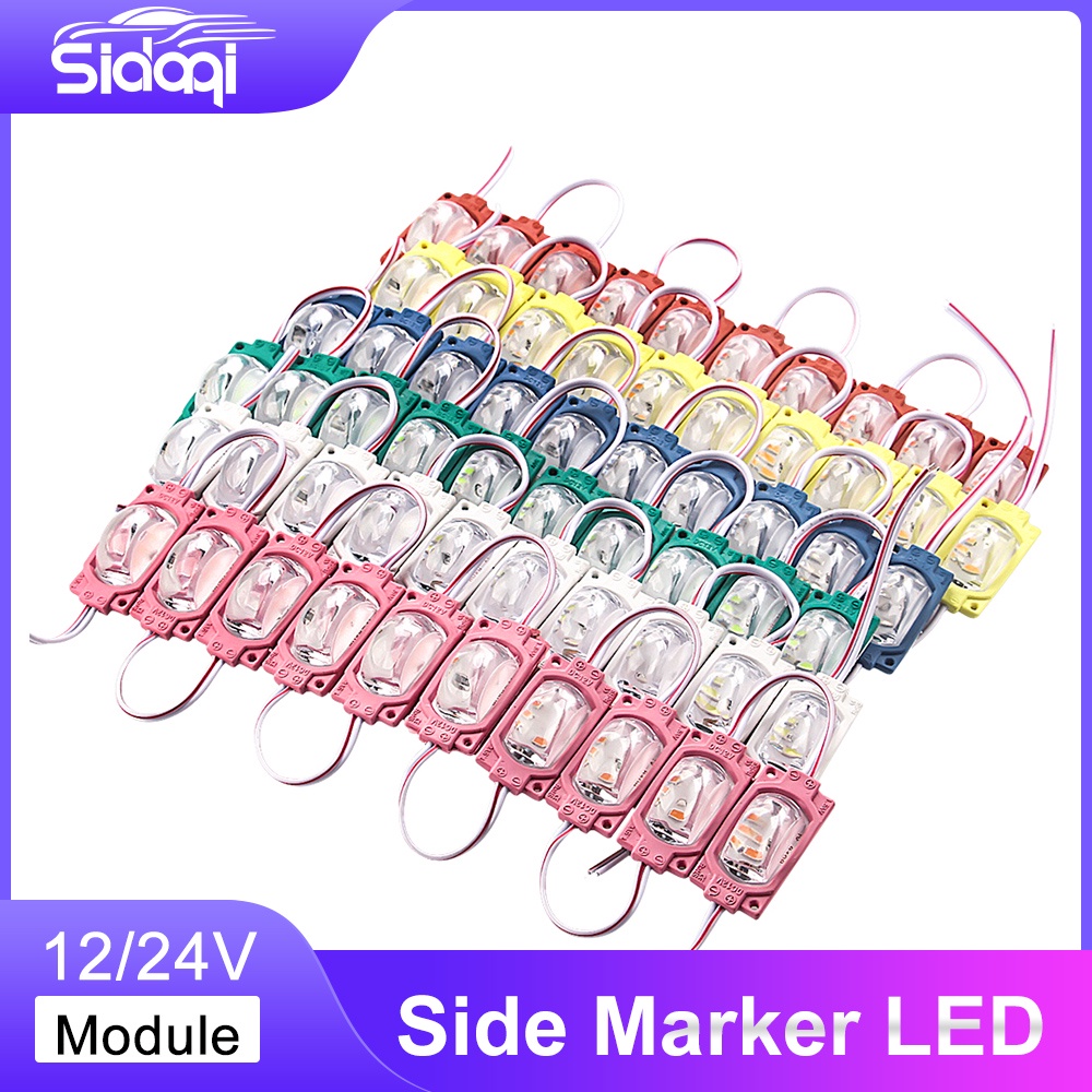 4pieces Lampu LED 3 Mata Terang 12 Volt 24 Volt / LED Variasi Mobil Truk Bus LAMPU LED MODUL ETALASE NEON BOX Trailer