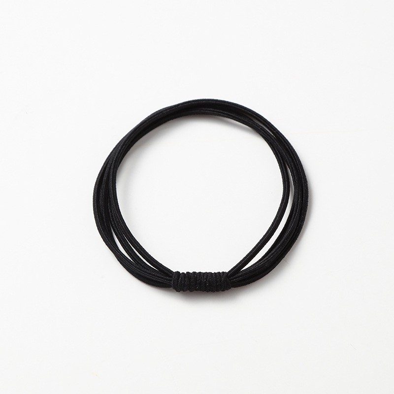 OSM - F885 (1PCS) Ikat Rambut Polos / Kuncir Rambut Fashion / Karet Rambut Wanita / Aksesoris Rambut-Hitam