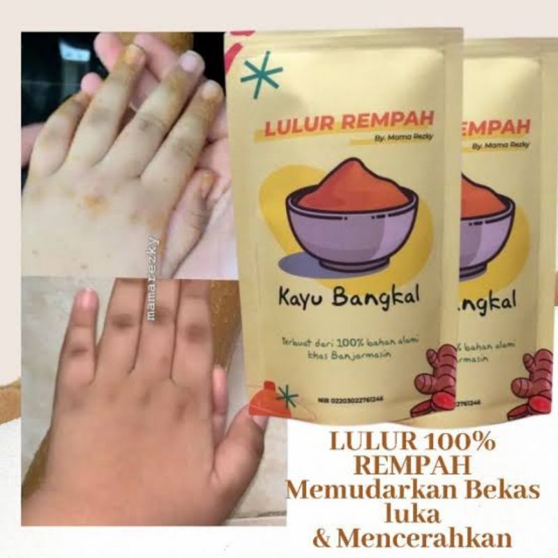 ORI BPOM LULUR REMPAH KAYU BANGKAL / SCRUB PEMUTIH BPOM BY MAMA REZKY 20gram