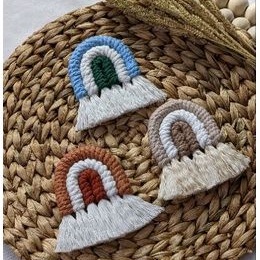 macrame rainbow 6cm Tanpa Minim Order //Makrame gantungan kunci pelangi 6cm