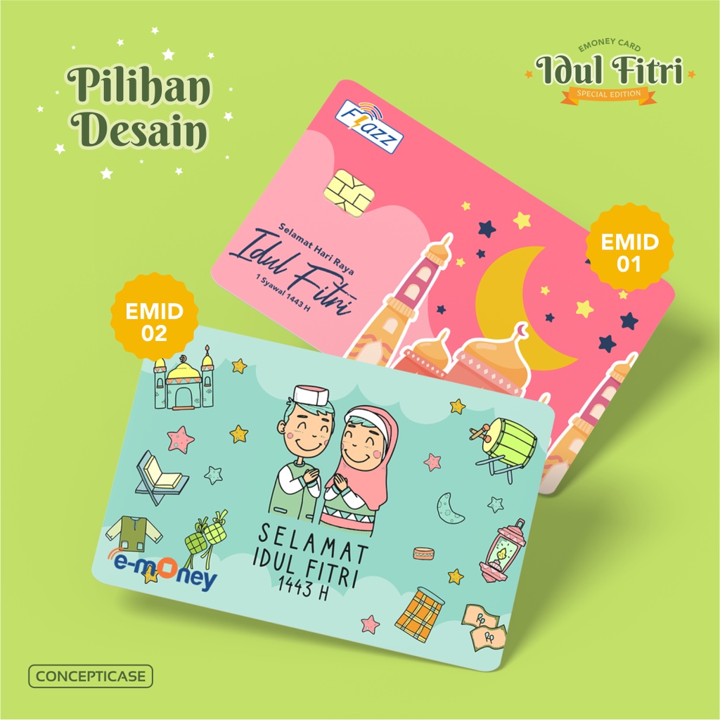 CUSTOM PRINT E-MONEY/FLAZZ/BRIZZI/BNI LEBARAN - Hampers Idul Fitri - Ramadhan Parcel