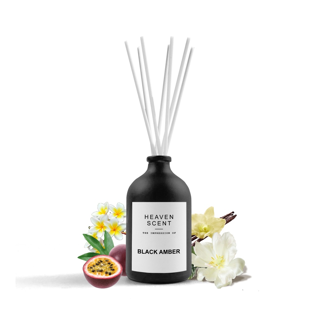 HEAVEN SCENT Luxury Reed Diffuser 100ml - Pengharum Ruangan Aromaterapi Inspired by Fragrances-Z Black Amber