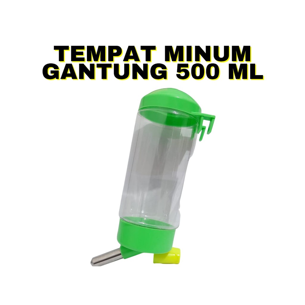 Tempat minum anjing kucing gantung botol minum 500ml