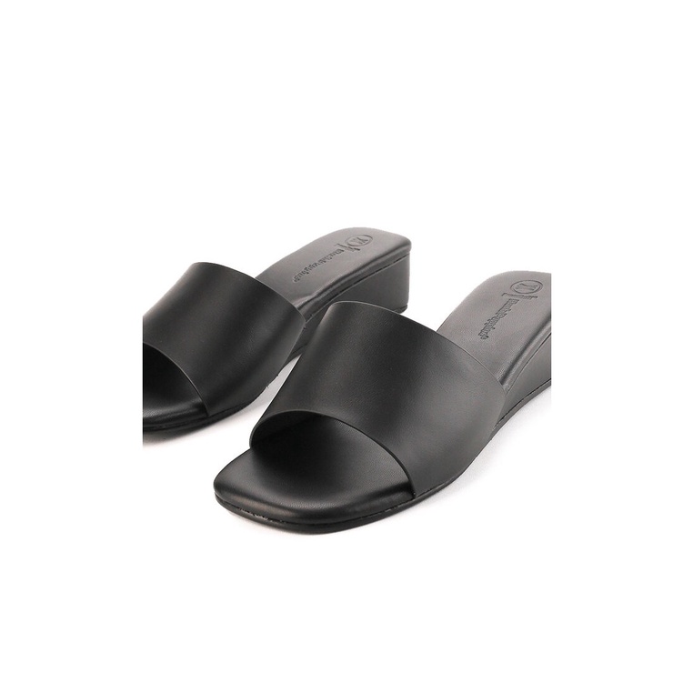 SANDAL WEDGES KULIT HUSH PUPPIES WANITA ORIGINAL TERBARU HITAM HW60