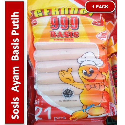 

Sosis Ayam Geboooy 999 | Basis Putih Isi 21 Pcs [ Harga Per PACK ]