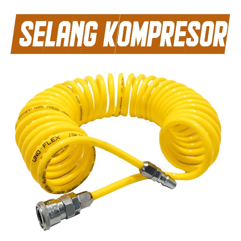 Recoil Hose Selang Angin Kompresor Spiral 12meter 9meter 6meter 4,5meter selang kompresor angin per