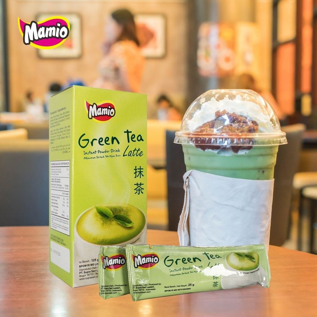 

Mamio Green Tea Latte 1 Box Isi 5 Sachet @25gram ( Teh Hijau Susu ) - Bubuk Minuman Sehat