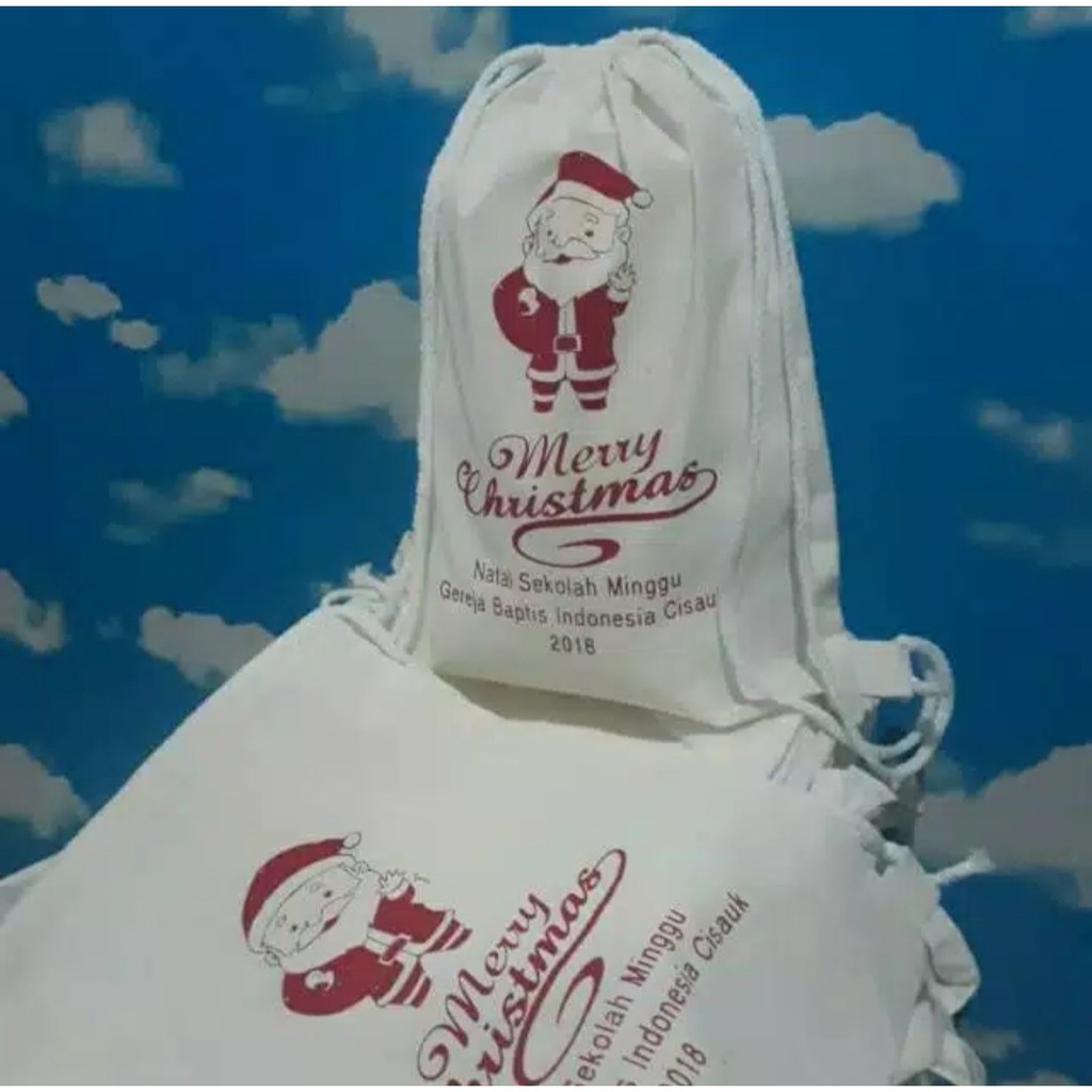 

tas custom natal/souvenir natal / souvenir kado / totebag