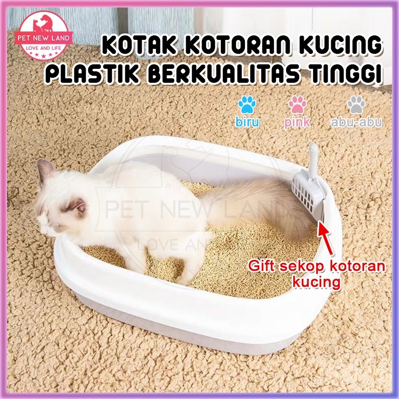 Baskom Bak Pasir Kucing Kotak Kotoran Kucing cat Litter Box Cat Toilet Kucing Hewan