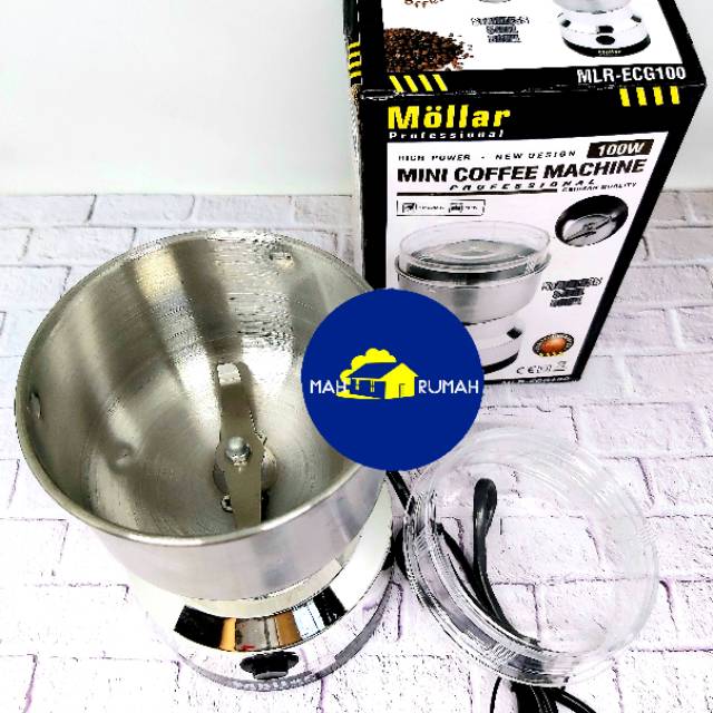 Mini Coffee Grinder Mesin Giling Biji Kopi Bumbu Dapur - Mollar ECG100 100Watt