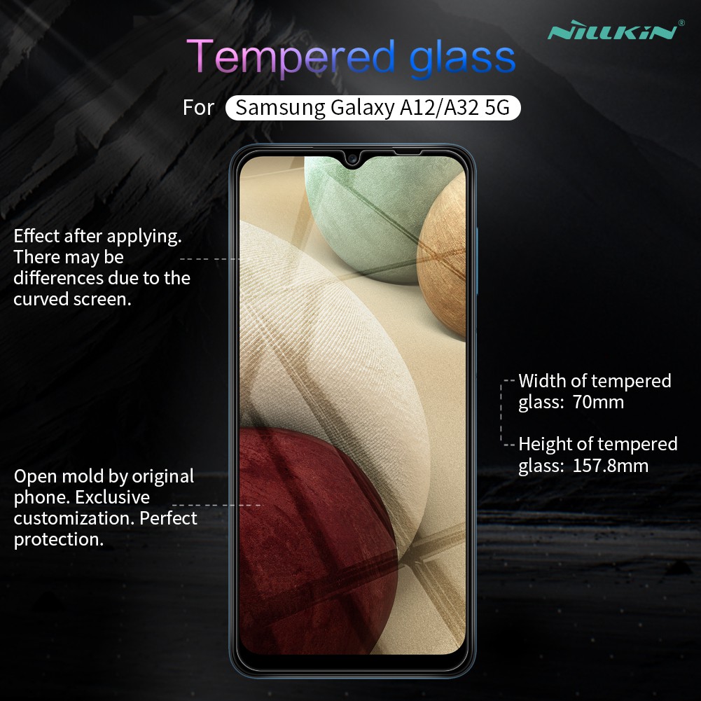 Tempered Glass SAMSUNG Galaxy A12 Nillkin Amazing H+ Pro Anti Gores