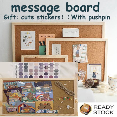 Message board information board wooden board Papan informasi papan pesan papan kayu gantungan dindin-2
