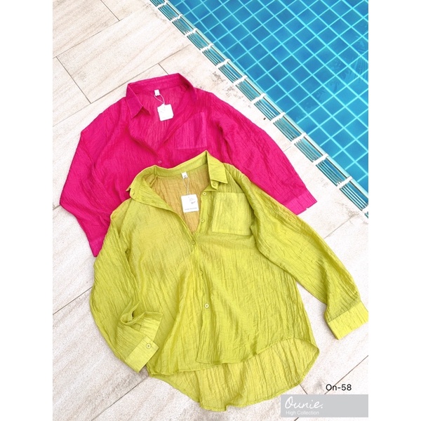 KEMEJA OUNIE MODEL LENGAN PANJANG IMPORT BANGKOK/BLOUSE GAYA KOREA (BJON58)