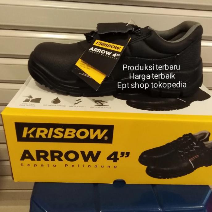Sepatu pengaman KRISBOW SAFETY SHOES ARROW 4 INCH sepatu sefty- Hitam