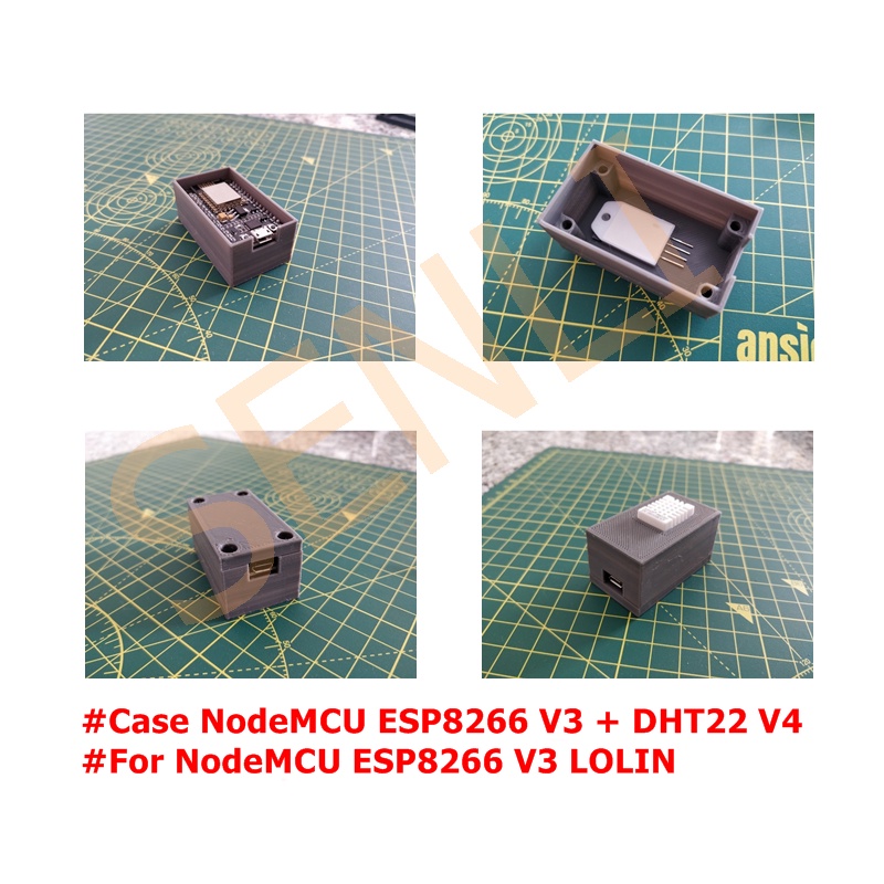 Case NodeMCU ESP8266 V3 Lolin + DHT22 V4