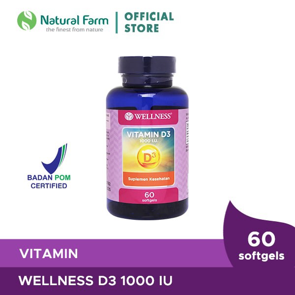 WELLNESS VIT D3 1000 I.U / 60 SOFTGELS