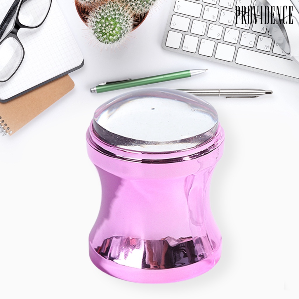 Providence Metal Solid Color Handle Transparent Silicone Head Manicure Nail Art Stamper