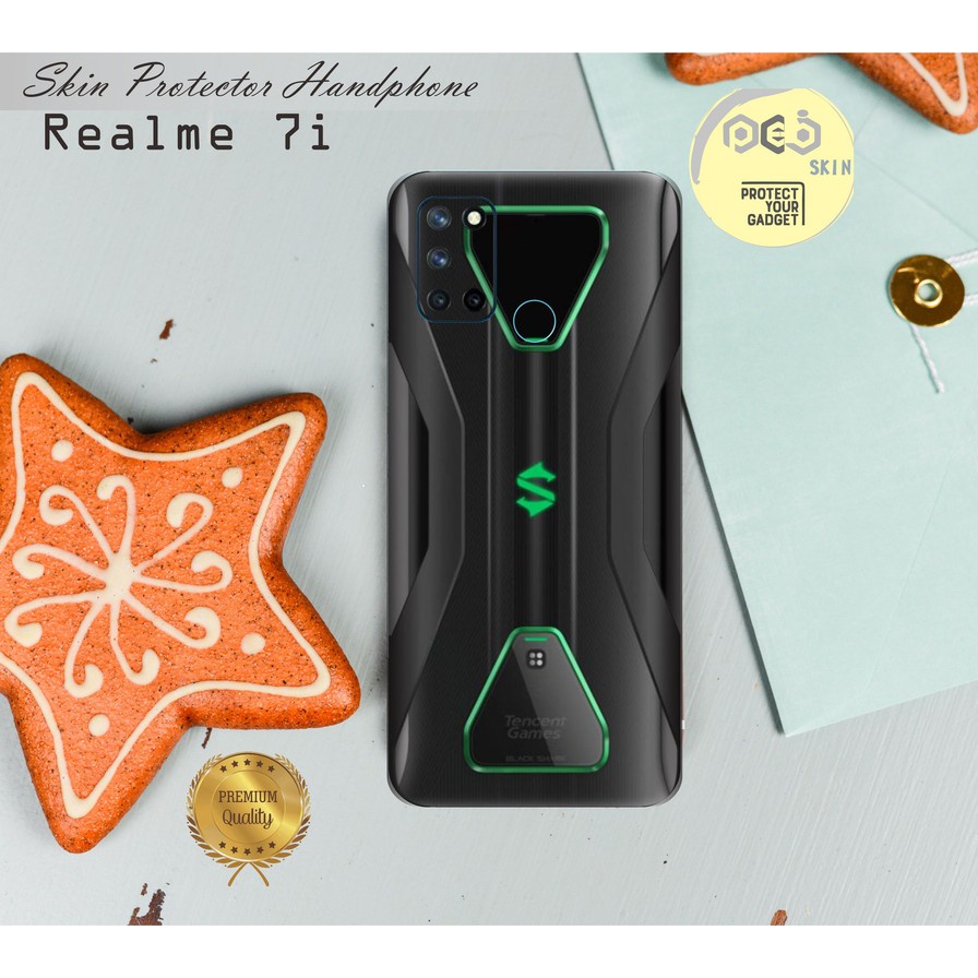 Buy1Get1 Realme 7i Motif Sharck Black Garskin Stiker Variasi