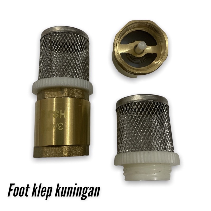 Foot klep foot valve kuningan 1/2inch 3/4inch 1inch