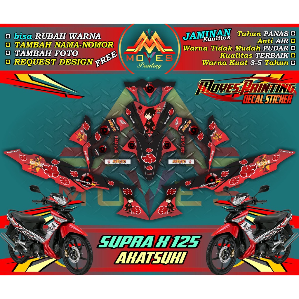 Decal Supra x 125 Full Body - Stiker Supra X 125 Full Body Simple