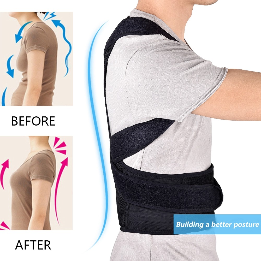 Sabuk Terapi Penyangga Punggung Pria &amp; Wanita Anti Bungkuk Posture Back Support Brace Posture