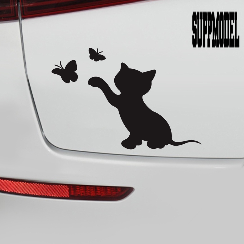 Stiker Motif Kartun Kucing Butterfly Tahan Air Untuk Mobil