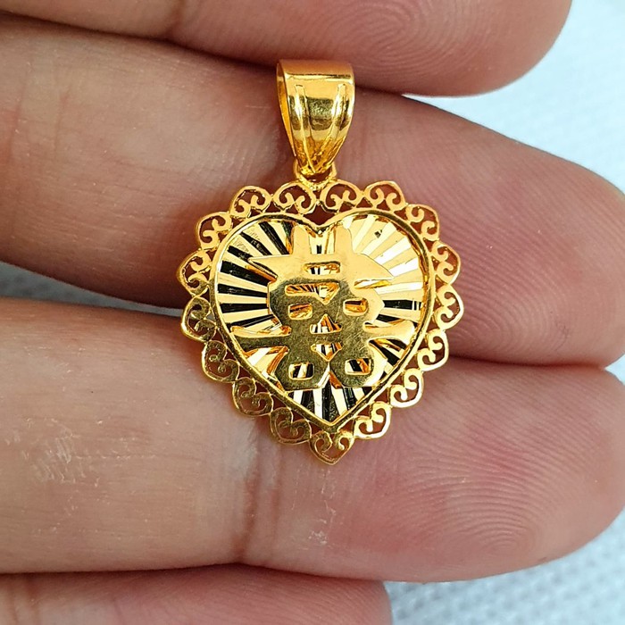 liontin love xuang xi variasi emas 70% 700 70 % 16k