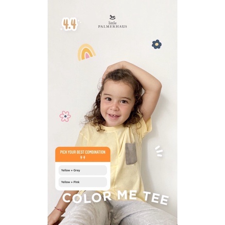 Little Palmerhaus Kids Pocket Color Mee Tee 1-5y / Kaos Anak