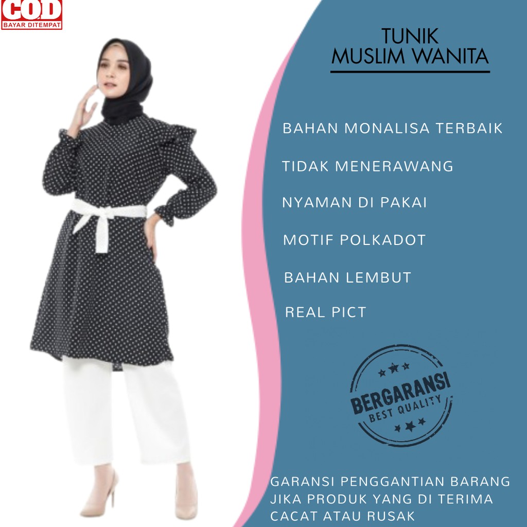 Baju Atasan Tunik Wanita Terbaru Lebaran 2021 Kekinian Original Murah Tunik Kotak Kotak Wanita TZ11