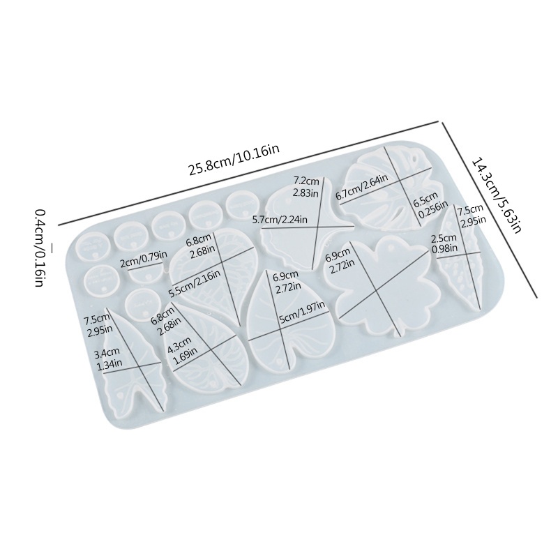 Siy Cetakan Silikon Bentuk Daun Clover Untuk Membuat Perhiasan / Liontin / Anting