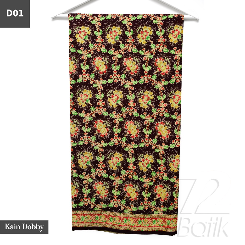 KAIN BATIK PREMIUM Bahan Dobby Motif Kembang Nitik Warna Coklat Tua 722055 Cap 72 Jarik Jarit Samping Kebat Panjang Batik Katun Modern Premium Bahan Seragam Batik Pernikahan Kantor Keluarga Murah Kamen Jadi Batik Bali Lembaran