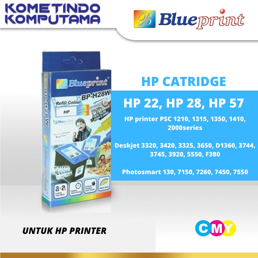 Tinta Suntik Refill Color HP BP-H28W BLUEPRINT