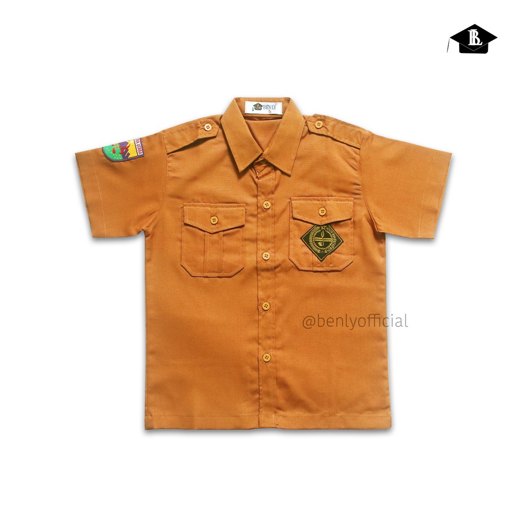 BENLY Baju Pramuka Laki-Laki Tingkat Siaga dan Penggalang / Baju Pramuka SD dan SMP
