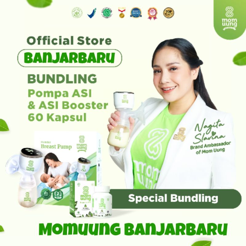 MOM UUNG HANDSFREE BREAST PUMP / POMPA ASI PORTABLE WIRELESS DUAL MODE PIJAT HISAP / HOSPITAL GRADE / GARANSI 2 TAHUN