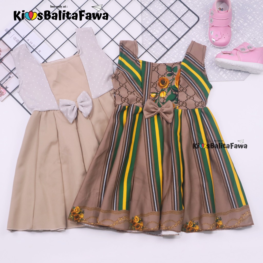 Dress Clairine uk 3-4 Tahun / Baju Anak Perempuan  Dres Batik Yukensi Murah Adem Pakaian Pesta Gaun