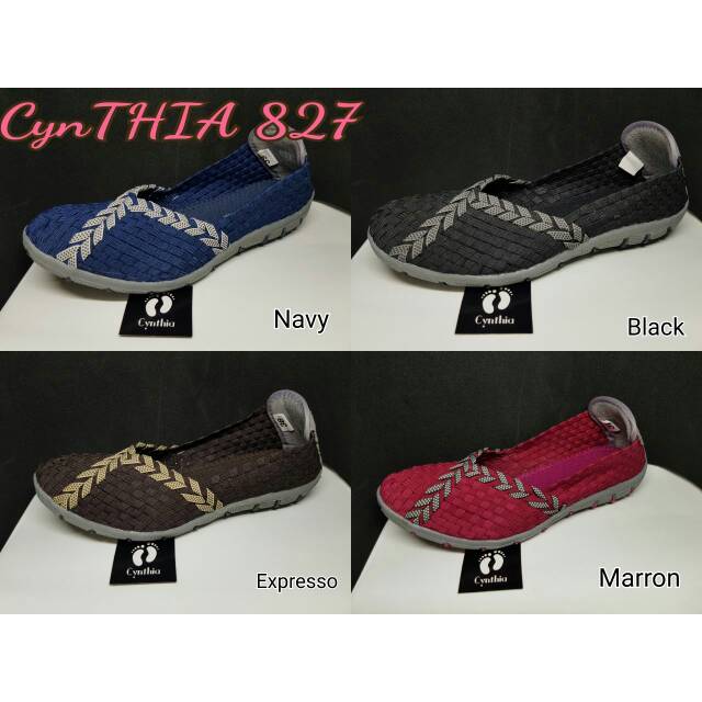 Sepatu rajut flat cynthia 827